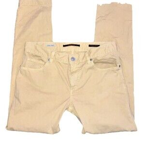 ALBERTO 31/30 REGULAR SLIM FIT PIPE LUXURY T400 JEANS LOGO CAMEL TAPERED COTTON